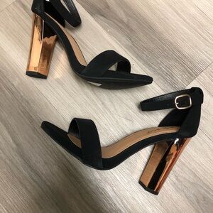 NEW! BAMBOO Women's Black Heeled Sandals 6.5